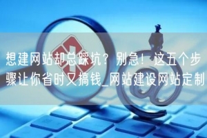 想建网站却总踩坑？别急！这五个步骤让你省时又搞钱_网站建设网站定制
